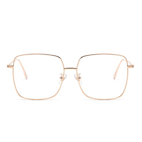 Moda Metal Gafas Ópticas Marco Cuadrado Anti Luz Azul Computadora Anteojos Protección Para Los Ojos Mujer Dorado Moda Metal Gafas Ópticas Marco Cuadrado Anti Luz Azul Computadora Anteojos Protección Para Los Ojos Mujer Dorado