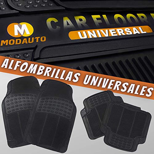 MODAUTO Juego Alfombrillas de Goma Universales para Coche 4 Elementos Negro G822BK