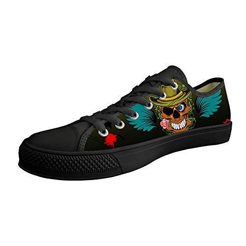 MODEGA 2019 La Impresión del Cráneo Zapatos Superiores Niñas Zapato De Lona Impresión del Cráneo Zapatos Bicicleta Elíptica Mujere MODEGA 2019 La Impresión del Cráneo Zapatos Superiores Niñas Zapato De Lona Impresión del Cráneo Zapatos Bicicleta Elíptica Mujere