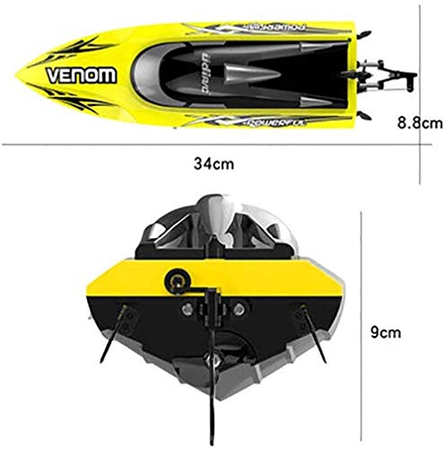 Modelo de coche, barco de control remoto de 2,4 GHz Barco de alta velocidad de cuatro canales Simulación de yate a prueba de agua Modelo de lancha rápida Piscina Deportes acuáticos Juguetes Barco de c