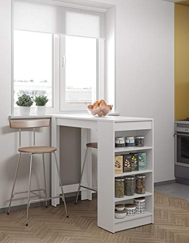 Modern Loft Mesa Ramsay, 115 x 50 x 102,7 cm, Blanco Modern Loft Mesa Ramsay, 115 x 50 x 102,7 cm, Blanco