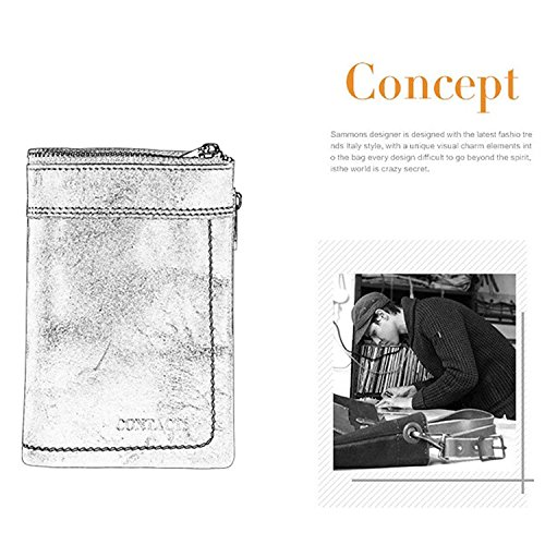 MODESTY Cartera marrón de Piel para Hombre, Tarjeta de crédito, Efectivo y Monedas (Marrón)-QB011-BR MODESTY Cartera marrón de Piel para Hombre, Tarjeta de crédito, Efectivo y Monedas (Marrón)-QB011-BR