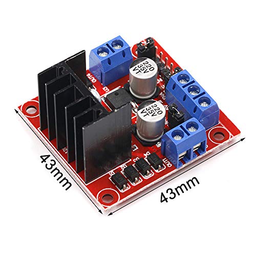 Módulo Controlador de Motor de DC Módulo de Placa de Controlador L298N Motor Paso a Paso DC Stepper Motor Drive para Arduino Robot Inteligente Accesorios de Coche Módulo Controlador de Motor de DC Módulo de Placa de Controlador L298N Motor Paso a Paso DC Stepper Motor Drive para Arduino Robot Inteligente Accesorios de Coche