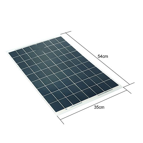 Módulo de panel solar monocristalino de enjoysolar 30W 12V Semi Flexibles Sistema de Panel Solar Dispositivo de Panel Solar Cargador de Batería Silicio Monocristalino Alto índice de Conversión Car