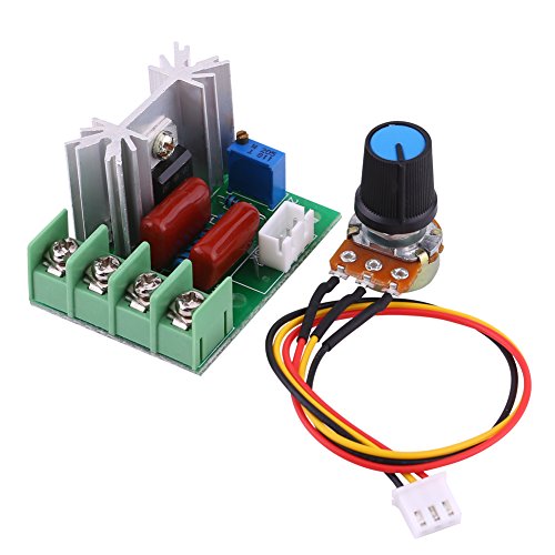 Módulo regulador de voltaje eléctrico AC 50-220V 2000W SCR, interruptor de temperatura del transformador del tablero estabilizador de voltaje de salida / atenuador de luz del regulador de velocidad Módulo regulador de voltaje eléctrico AC 50-220V 2000W SCR, interruptor de temperatura del transformador del tablero estabilizador de voltaje de salida / atenuador de luz del regulador de velocidad