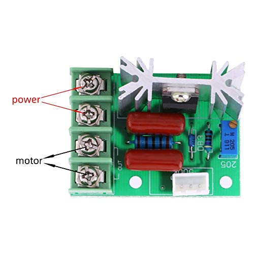 Módulo regulador de voltaje eléctrico AC 50-220V 2000W SCR, interruptor de temperatura del transformador del tablero estabilizador de voltaje de salida / atenuador de luz del regulador de velocidad