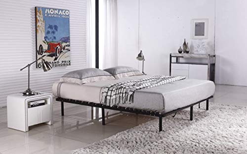 MOG CASA - Sommier Negro multiláminas con reguladores lumbares (con patas incluídas) Metalizado anticorrosion Varias medidas (200x200cm) MOG CASA - Sommier Negro multiláminas con reguladores lumbares (con patas incluídas) Metalizado anticorrosion Varias medidas (200x200cm)