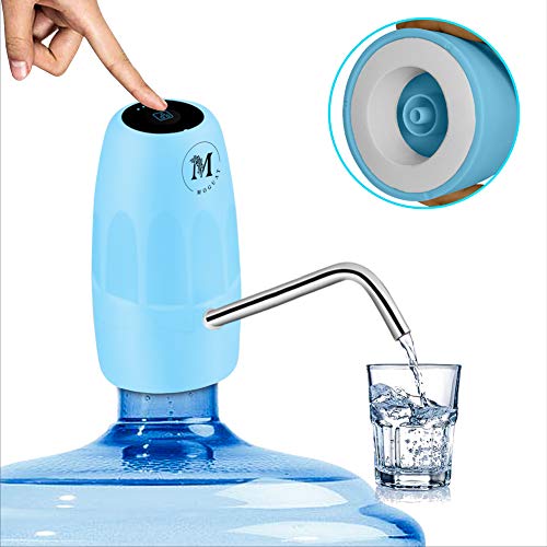 Moguat Dispensador Agua para Garrafas con Adaptador, Dosificador Eléctrico Automático Extraíble Recargable USB Botellas Agua Fria y Caliente, Bomba de Agua Moguat Dispensador Agua para Garrafas con Adaptador, Dosificador Eléctrico Automático Extraíble Recargable USB Botellas Agua Fria y Caliente, Bomba de Agua