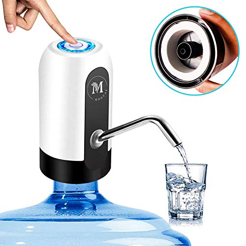 Moguat Dispensador de Agua para Garrafas con Adaptador, Grifo Dosificador Eléctrico Automático, Bomba Botella Agua Fria y Caliente
