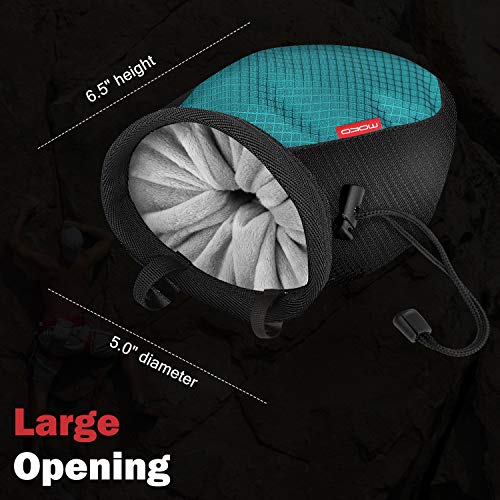 MoKo Bolsillo de Tiza con Cinturón Ajustable y Mosquetón Cordón para Deportes, Bolsa de Magnesio al Aire Libre para Escalada en Roca, Levantamiento de Pesas, Gimnasia - Negro + Azul Claro MoKo Bolsillo de Tiza con Cinturón Ajustable y Mosquetón Cordón para Deportes, Bolsa de Magnesio al Aire Libre para Escalada en Roca, Levantamiento de Pesas, Gimnasia - Negro + Azul Claro