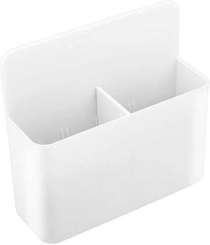 MoKo Caja de Almacenamiento Magnética de los Útiles de Oficina, Soporte de Plástico como Organizador Adicional en Refrigerador, Caja Blanco para Oficina/Cuarto de Estudio/Habitación - Blanco