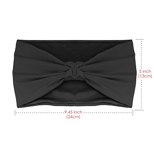 MoKo Diadema Deportiva con Multiusos, Bandana de Cabeza Transpirable y Reversible de Tela Elástica Entrenar, Horrer, Hacer Yoga, Fitness, Ciclismo y Gimnasia - Negro MoKo Diadema Deportiva con Multiusos, Bandana de Cabeza Transpirable y Reversible de Tela Elástica Entrenar, Horrer, Hacer Yoga, Fitness, Ciclismo y Gimnasia - Negro