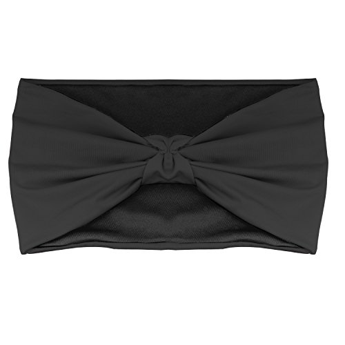 MoKo Diadema Deportiva con Multiusos, Bandana de Cabeza Transpirable y Reversible de Tela Elástica Entrenar, Horrer, Hacer Yoga, Fitness, Ciclismo y Gimnasia - Negro MoKo Diadema Deportiva con Multiusos, Bandana de Cabeza Transpirable y Reversible de Tela Elástica Entrenar, Horrer, Hacer Yoga, Fitness, Ciclismo y Gimnasia - Negro