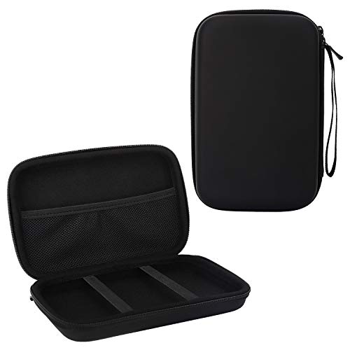 MoKo Estuche Portátil Compatible con GPS de 7 Pulgadas, Funda de Almacenamiento de EVA con Bolsa Protectora para Dispositivos GPS Navegadores Garmin/Tomtom/Magellan con Pantalla de 7" - Negro