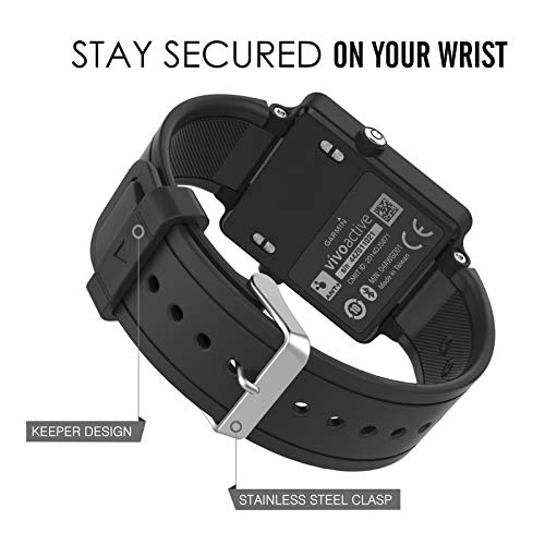MoKo Garmin Vivoactive Correa de Reloj, Suave Silicona Reemplazo Watch Band para Garmin Vivoactive/Vivoactive Acetate Sports GPS Smartwatch - Negro MoKo Garmin Vivoactive Correa de Reloj, Suave Silicona Reemplazo Watch Band para Garmin Vivoactive/Vivoactive Acetate Sports GPS Smartwatch - Negro