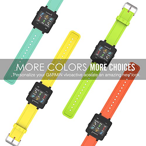 MoKo Garmin Vivoactive Correa de Reloj, Suave Silicona Reemplazo Watch Band para Garmin Vivoactive/Vivoactive Acetate Sports GPS Smartwatch - Negro MoKo Garmin Vivoactive Correa de Reloj, Suave Silicona Reemplazo Watch Band para Garmin Vivoactive/Vivoactive Acetate Sports GPS Smartwatch - Negro