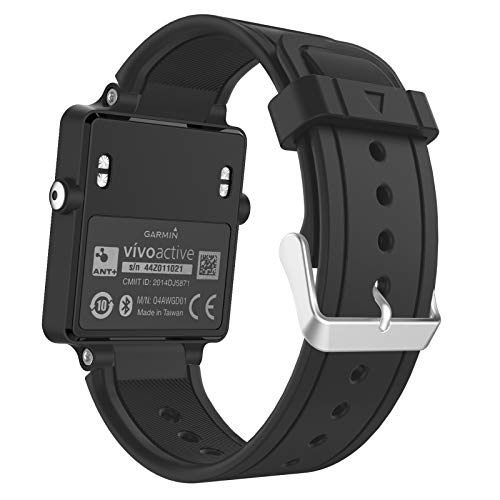 MoKo Garmin Vivoactive Correa de Reloj, Suave Silicona Reemplazo Watch Band para Garmin Vivoactive/Vivoactive Acetate Sports GPS Smartwatch - Negro MoKo Garmin Vivoactive Correa de Reloj, Suave Silicona Reemplazo Watch Band para Garmin Vivoactive/Vivoactive Acetate Sports GPS Smartwatch - Negro