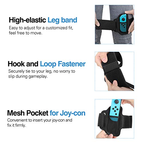 MoKo Mango y Correa para la Pierna Compatible con Ring Fit Adventure Nintendo Switch Joy-Con Ring-Con, Brazalete de Control Elástica Ajustable de Reemplazo para Juego de Ring Fit Adventure de Switch MoKo Mango y Correa para la Pierna Compatible con Ring Fit Adventure Nintendo Switch Joy-Con Ring-Con, Brazalete de Control Elástica Ajustable de Reemplazo para Juego de Ring Fit Adventure de Switch