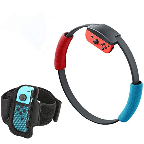 MoKo Mango y Correa para la Pierna Compatible con Ring Fit Adventure Nintendo Switch Joy-Con Ring-Con, Brazalete de Control Elástica Ajustable de Reemplazo para Juego de Ring Fit Adventure de Switch