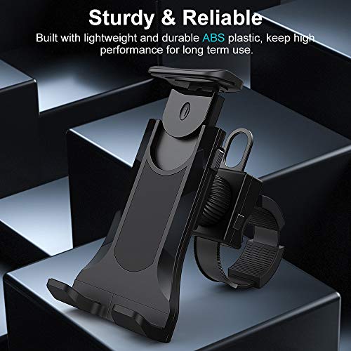 MoKo Soporte Móvil de Bicicleta, Monte Ajustable para Teléfono Gritorio de 360 Grados para iPhone 11 Pro MAX, iPad 10.2" 2019, Galaxy S20 6.2" para Bici, Moto, Cinta de Correr ect. - Negro MoKo Soporte Móvil de Bicicleta, Monte Ajustable para Teléfono Gritorio de 360 Grados para iPhone 11 Pro MAX, iPad 10.2" 2019, Galaxy S20 6.2" para Bici, Moto, Cinta de Correr ect. - Negro