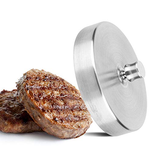 Molde para hacer hamburguesas de acero inoxidable, prensa de peso para carne, herramienta de cocina para el hogar, 3.7 x 0.8 in Molde para hacer hamburguesas de acero inoxidable, prensa de peso para carne, herramienta de cocina para el hogar, 3.7 x 0.8 in