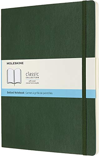 Moleskine - Cuaderno Clásico con Páginas Puntinada, Tapa Blanda y Goma Elástica, Verde (Myrtle Green), Tamaño Extra Grande, 192 Páginas Moleskine - Cuaderno Clásico con Páginas Puntinada, Tapa Blanda y Goma Elástica, Verde (Myrtle Green), Tamaño Extra Grande, 192 Páginas
