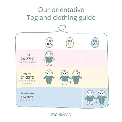 molis&co. Saco de Dormir para bebé. Ideal para Entretiempo. 1.0 TOG. Candy - Rosa. 18 a 36 Meses. Suave y Acogedor. 100% algodón orgánico, Ligeramente Acolchado. molis&co. Saco de Dormir para bebé. Ideal para Entretiempo. 1.0 TOG. Candy - Rosa. 18 a 36 Meses. Suave y Acogedor. 100% algodón orgánico, Ligeramente Acolchado.