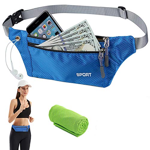 MOLIWEN Riñoneras Mujer y Hombre, Riñonera Deportiva, Riñonera Cinturón Running, Cinturon Belt para Móvil Phone Fitness Viaje o Deportes al Aire Libre Ejercicio, Ciclismo, Correr, Yoga, Senderismo