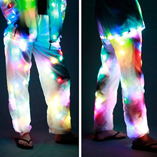 MoLiYanZi Mujeres Hombres Pantalones de luz LED Víspera de Todos los Santos Vistoso Luminoso Pantalones Blancos Partido Pantalones Casuales Accesorios de Baile Ropa de Fiesta, XL MoLiYanZi Mujeres Hombres Pantalones de luz LED Víspera de Todos los Santos Vistoso Luminoso Pantalones Blancos Partido Pantalones Casuales Accesorios de Baile Ropa de Fiesta, XL