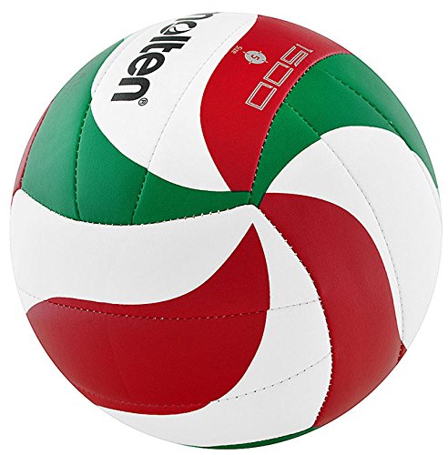 MOLTEN V5M1500 Balón de Voleibol, Unisex, Blanco/Verde/Rojo, 5