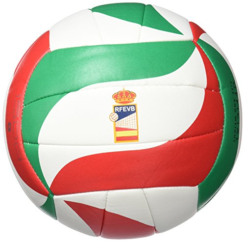 MOLTEN V5M1500 Balón de Voleibol, Unisex, Blanco/Verde/Rojo, 5