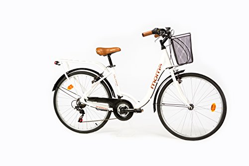Moma Bikes City Classic 26"- Bicicleta Paseo, Aluminio , Cambio Shimano TZ-50 18 vel., Blanco Moma Bikes City Classic 26"- Bicicleta Paseo, Aluminio , Cambio Shimano TZ-50 18 vel., Blanco