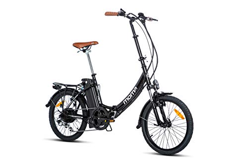 Moma Bikes E- Bike 20.2 Bicicleta Plegable electrica, Adultos Unisex, Negro, Unic Size