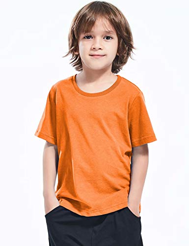 MOMBEBE COSLAND Camisetas Niños Corta Algodón T-Shirt, 146, Naranja Claro MOMBEBE COSLAND Camisetas Niños Corta Algodón T-Shirt, 146, Naranja Claro