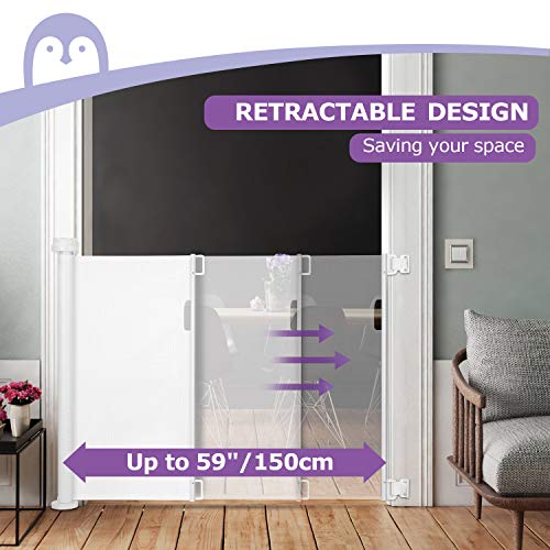 Momcozy Barrera Seguridad Niños Escalera, 0cm-140cm Puerta Seguridad Bebé Extensibles, Vallas de Seguridad para Escaleras, Barrera Escalera Bebé para Uso en Interiores y Exteriores, Blanca Momcozy Barrera Seguridad Niños Escalera, 0cm-140cm Puerta Seguridad Bebé Extensibles, Vallas de Seguridad para Escaleras, Barrera Escalera Bebé para Uso en Interiores y Exteriores, Blanca