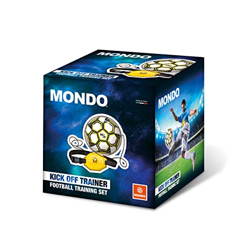 Mondo - Kick Off Trainer, Pelota con Cuerda elástica y cinturón Ajustable (18007)