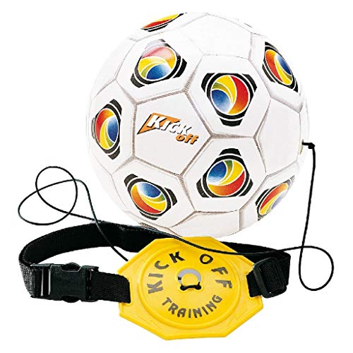 Mondo - Kick Off Trainer, Pelota con Cuerda elástica y cinturón Ajustable (18007)