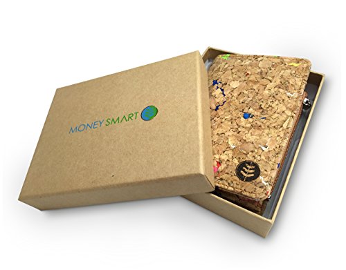 Money Smart Billetera Natural de Corcho con Bloqueo RFID para Mujer, Cartera Vegana con División para Foto Carnés y Cremallera para Monedas Money Smart Billetera Natural de Corcho con Bloqueo RFID para Mujer, Cartera Vegana con División para Foto Carnés y Cremallera para Monedas