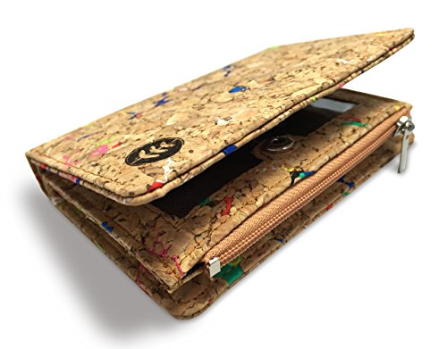 Money Smart Billetera Natural de Corcho con Bloqueo RFID para Mujer, Cartera Vegana con División para Foto Carnés y Cremallera para Monedas Money Smart Billetera Natural de Corcho con Bloqueo RFID para Mujer, Cartera Vegana con División para Foto Carnés y Cremallera para Monedas