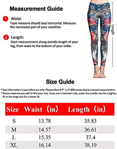 Monicago Leggings y medias deportivas para, Women's Farmers Market Summer Vegetables Food Fishman Print Sports Gym Yoga Leggings Pants