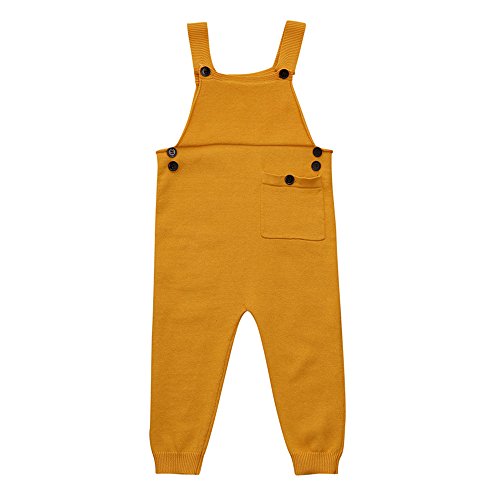 Mono Bebé, LANSKIRT Pequeños Bebés Niños Niñas Color Sólido Tejido de Punto Sin Mangas Mono Correa Romper Trajes Mono Bebé, LANSKIRT Pequeños Bebés Niños Niñas Color Sólido Tejido de Punto Sin Mangas Mono Correa Romper Trajes
