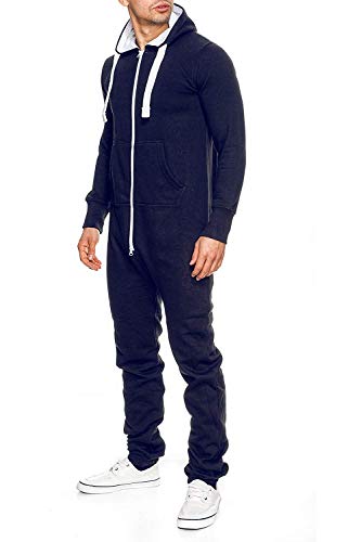 Mono de forro polar para hombre, traje de chándal para hombre, bonito y elegante, con capucha, ropa de dormir azul oscuro1 M Mono de forro polar para hombre, traje de chándal para hombre, bonito y elegante, con capucha, ropa de dormir azul oscuro1 M