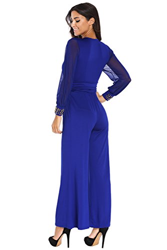 Mono Mujer Largo - Jumpsuit Elegante para Ceremonia y Eventos, Novia o Dama de Honor - para Fiesta Discoteca Moda Baile Turquesa s