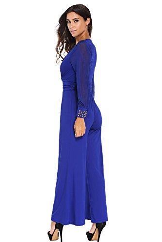 Mono Mujer Largo - Jumpsuit Elegante para Ceremonia y Eventos, Novia o Dama de Honor - para Fiesta Discoteca Moda Baile Turquesa s