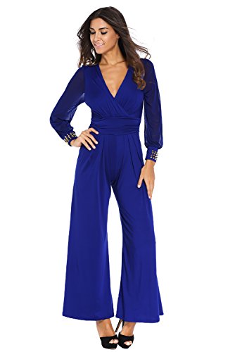 Mono Mujer Largo - Jumpsuit Elegante para Ceremonia y Eventos, Novia o Dama de Honor - para Fiesta Discoteca Moda Baile Turquesa s