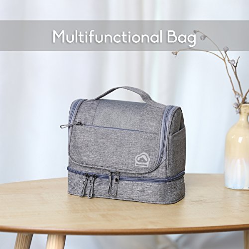 MonTrüe Neceser Impermeable para Hombres y Mujeres | Bolsa de Aseo Colgante de 7 litros | Bolsa de cosméticos de Viaje para artículos de Viaje Secos y mojados, Gris Claro MonTrüe Neceser Impermeable para Hombres y Mujeres | Bolsa de Aseo Colgante de 7 litros | Bolsa de cosméticos de Viaje para artículos de Viaje Secos y mojados, Gris Claro