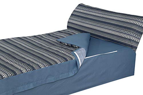 Montse Interiors S.L. - Saco Nórdico Étnico Azul, Modelo Maya, para Cama de 90x190/200 Montse Interiors S.L. - Saco Nórdico Étnico Azul, Modelo Maya, para Cama de 90x190/200