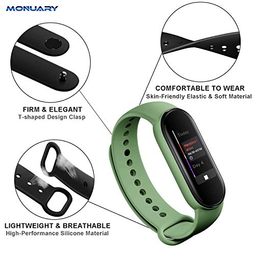 Monuary 20 Piezas Correas Compatible con Xiaomi Mi Band 5 / Amazfit Band 5 Pulsera, Silicona Reloj de Recambio Brazalete Coloridos Correa para Xiaomi Mi Smart Band 5 / Amazfit Band 5 (20 Colores)