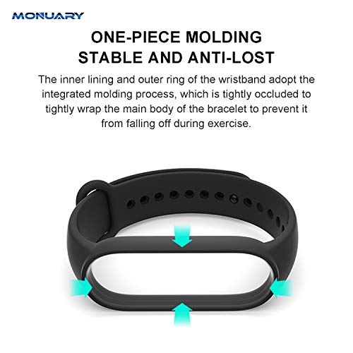 Monuary 20 Piezas Correas Compatible con Xiaomi Mi Band 5 / Amazfit Band 5 Pulsera, Silicona Reloj de Recambio Brazalete Coloridos Correa para Xiaomi Mi Smart Band 5 / Amazfit Band 5 (20 Colores)