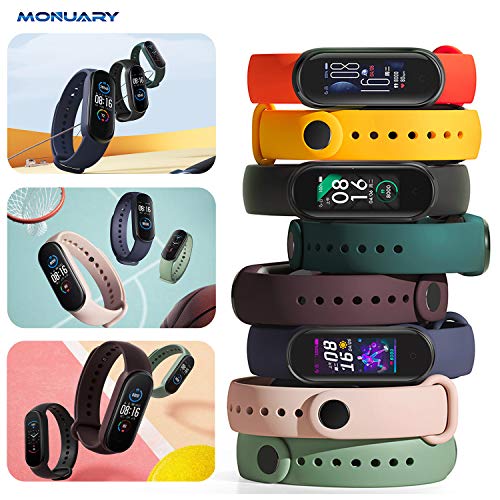 Monuary 20 Piezas Correas Compatible con Xiaomi Mi Band 5 / Amazfit Band 5 Pulsera, Silicona Reloj de Recambio Brazalete Coloridos Correa para Xiaomi Mi Smart Band 5 / Amazfit Band 5 (20 Colores)